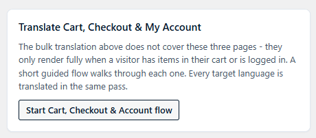 Rattraper Cart, Checkout et Mon compte