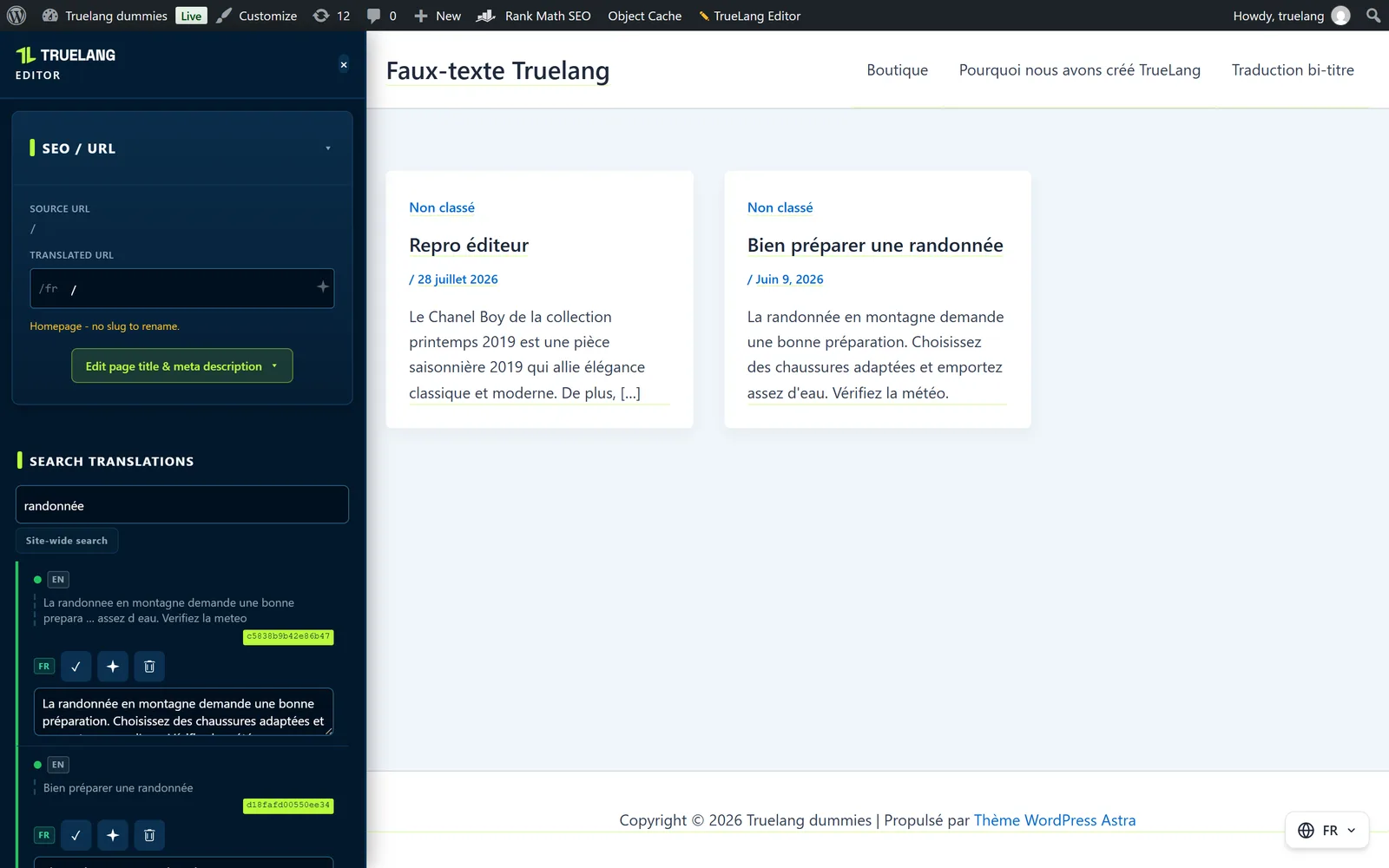 Search and fix a segment