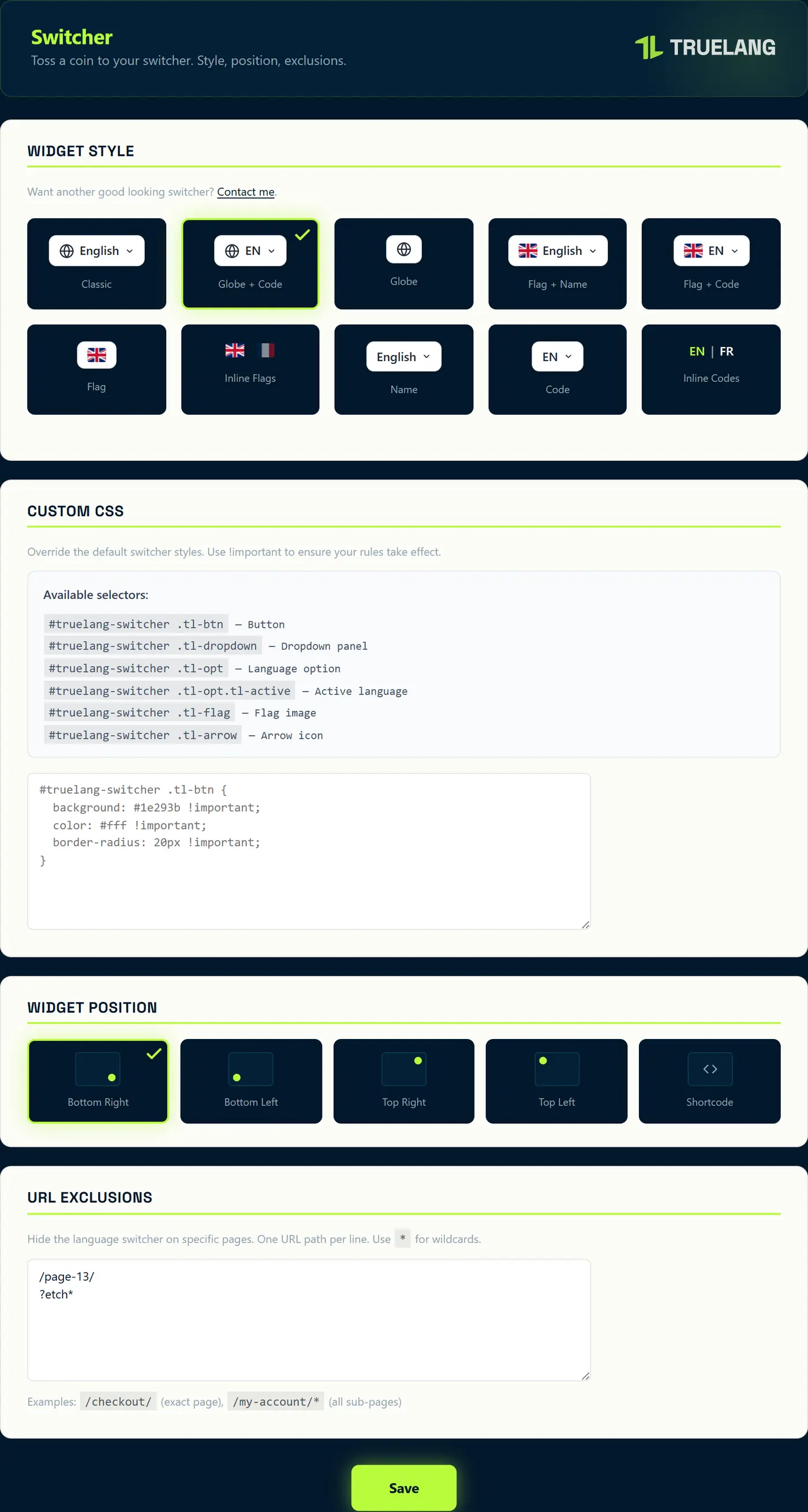 The selector, down to the CSS